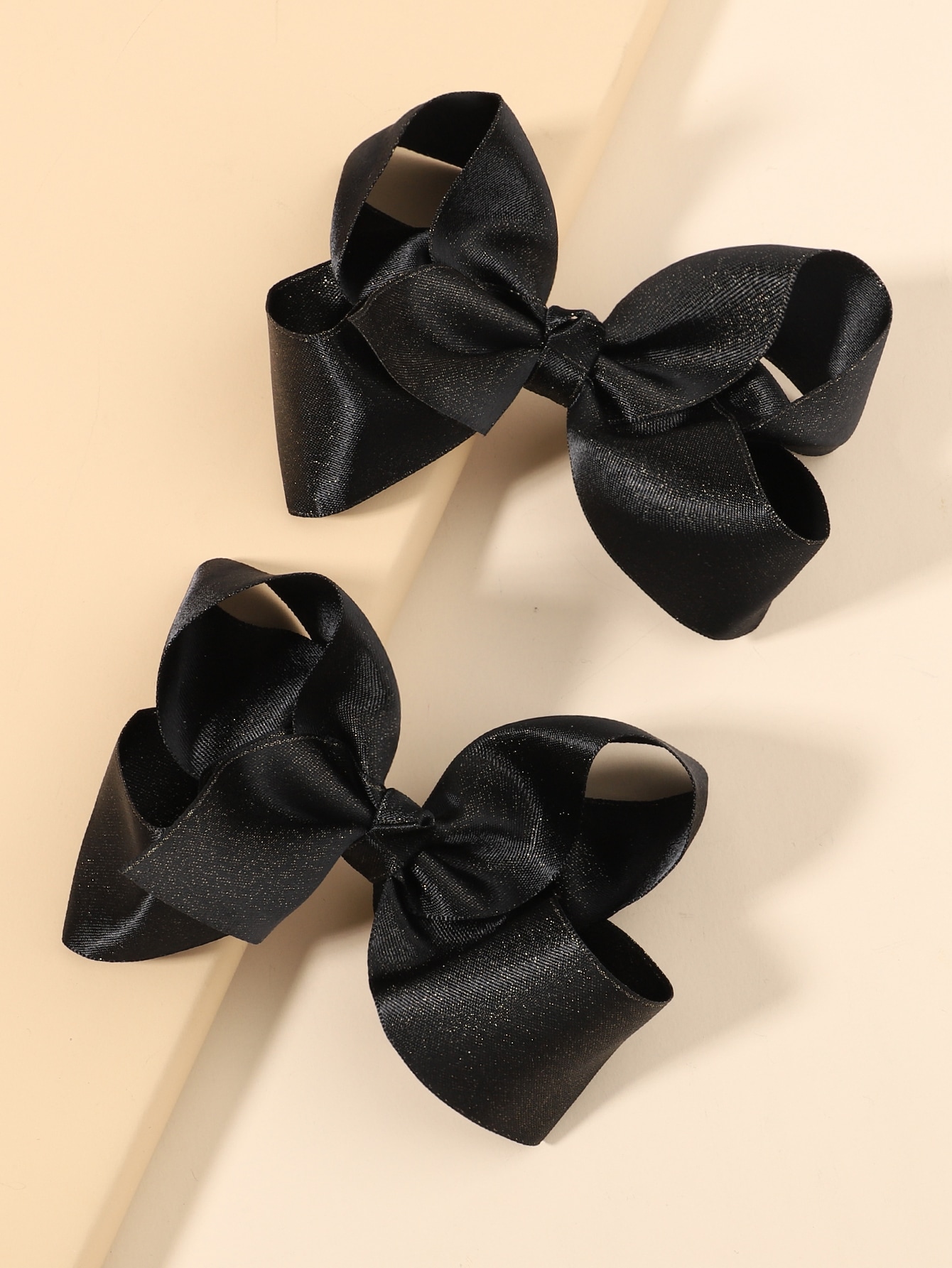 Ribbon Bow Gift - 2 stücke Einfarbig Haar Clip 4