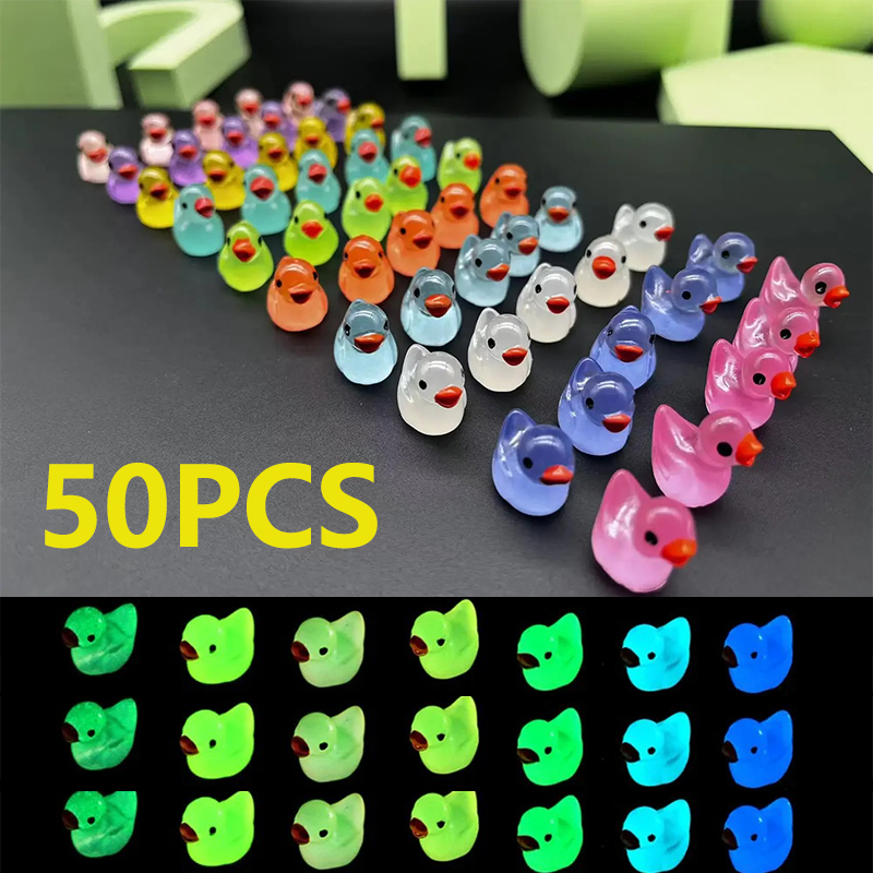 Nutcracker Figurine - 50PCS Glowing Mini Harz Kleine Enten