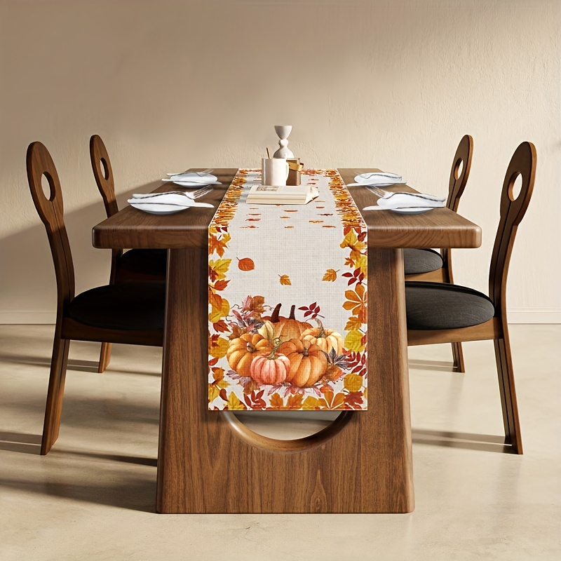 Christmas Table Runner - 1 Stück Thanksgiving- und Halloween-Tischläufer –