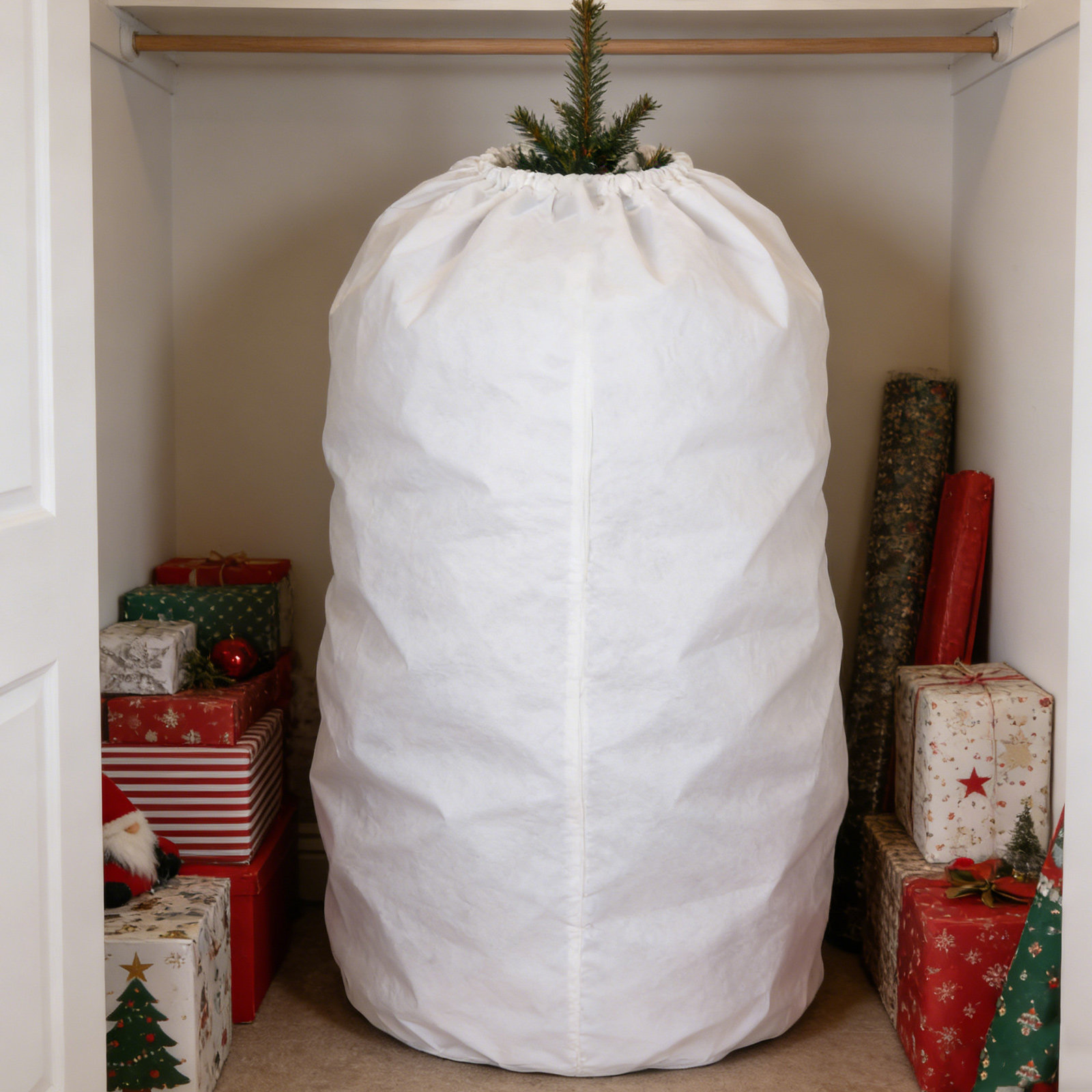 Christmas Tree Artificial - Aufrechte Weihnachtsbaum-Aufbewahrungstasche mit Verstellbarem Kordelzug, Oxford-Stoff-Abdeckung,
