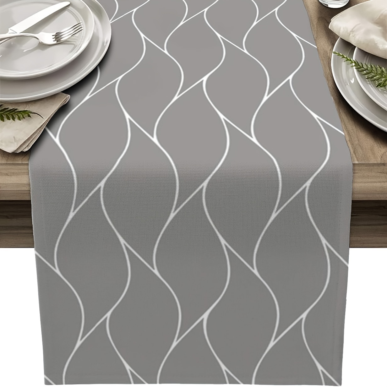 1pc Grau Tisch Läufer Esstisch – Christmas Table Runner Bewertung und Preis