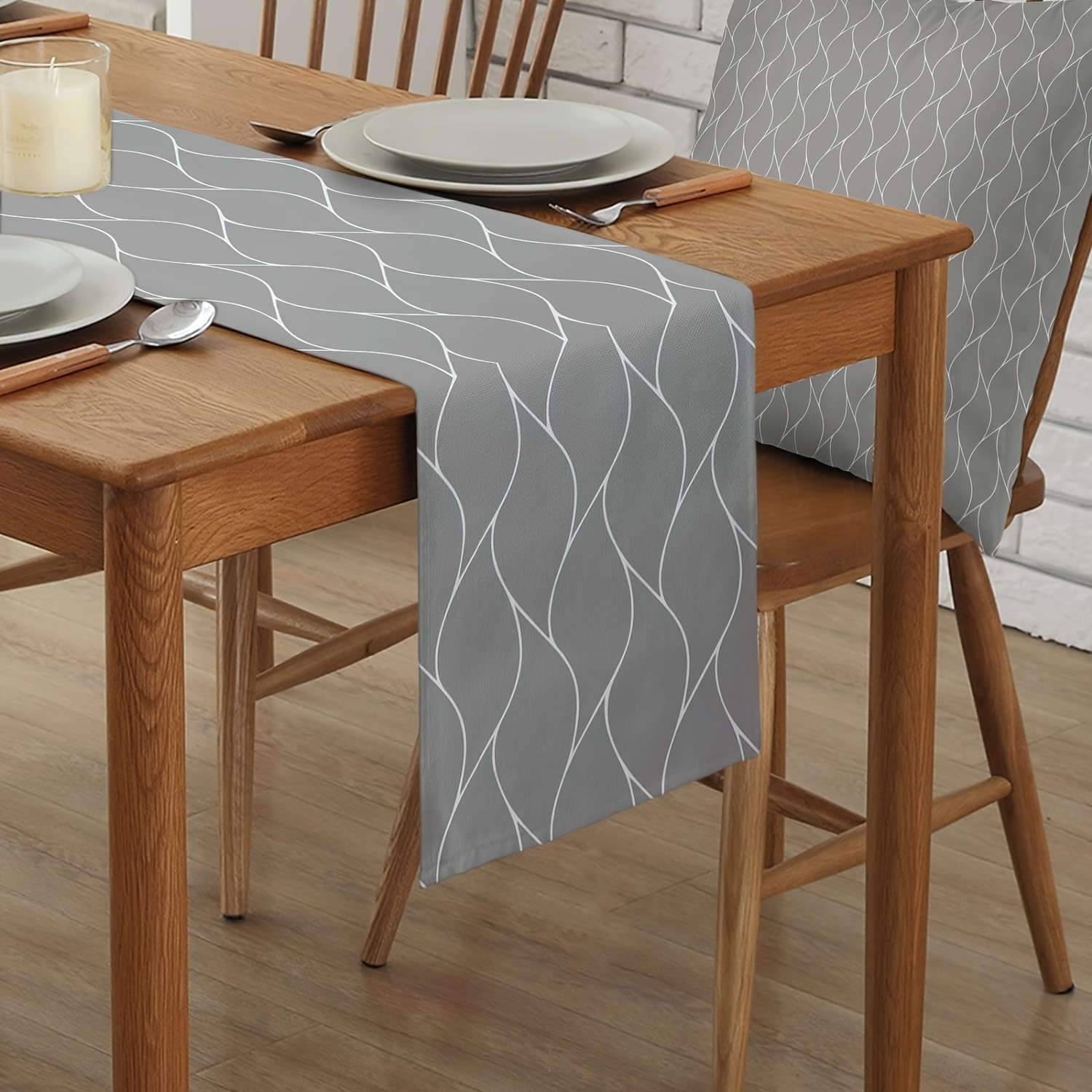 1pc Grau Tisch Läufer Esstisch – Christmas Table Runner Bewertung und Preis