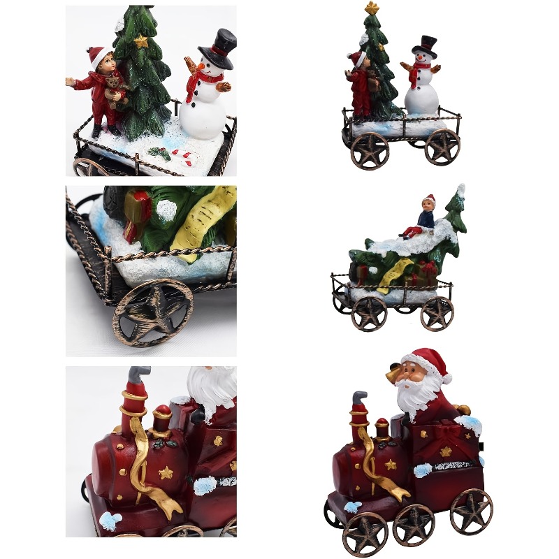 3 stücke Harz Weihnachten Zug  – Nutcracker Figurine Bewertung und Preis