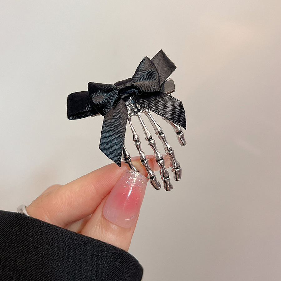 Gotische Skelett-Hand Haarspan – Ribbon Bow Gift Bewertung und Preis