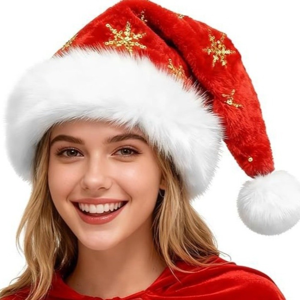 Schicke Sternmuster-Weihnachts – Santa Hat Plush Bewertung und Preis